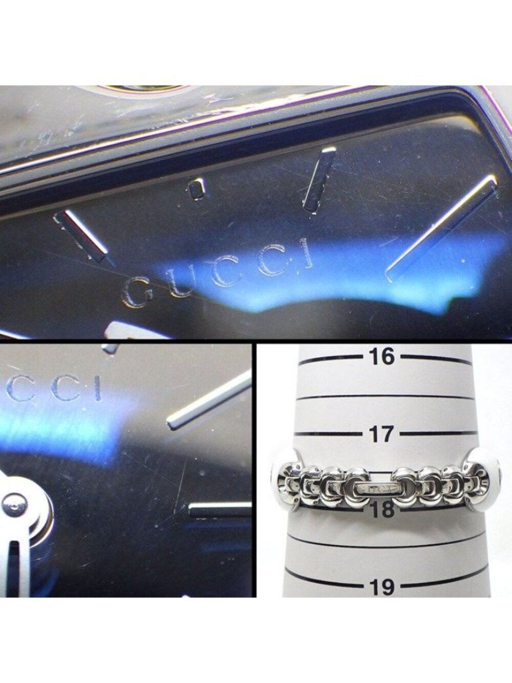 Gucci Watch Marina 121.5 Mirror Surface Dial Oval Link Bracelet - Picture 7 of 10